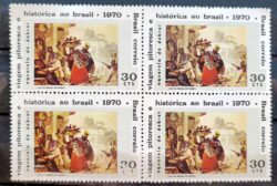 C 675 Selo Bicentenario Pintor Jean Baptiste Debret Arte 1970 Quadra MH