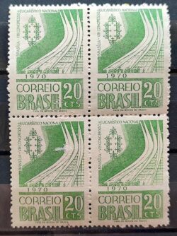 C 676 Selo Congresso Eucaristico Nacional Brasilia Catedral Igreja Religiao 1970 Quadra MH
