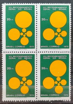 C 677 Selo Recenseamento do Brasil Geografia 1970 Quadra
