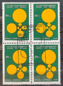 C 677 Selo Recenseamento do Brasil Geografia 1970 Quadra CBC RJ