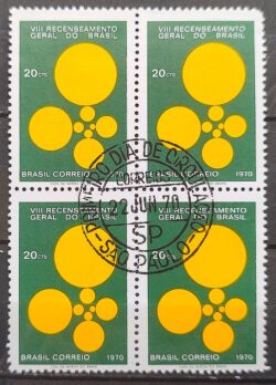 C 677 Selo Recenseamento do Brasil Geografia 1970 Quadra CPD SP