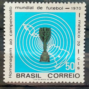 C 678 Selo Copa do Mundo de Futebol Mexico 1970