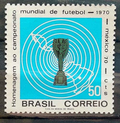 C 678 Selo Copa do Mundo de Futebol Mexico 1970 ⋆
