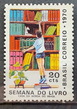 C 686 Selo Semana do Livro Literatura Educacao 1970