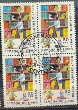 C 686 Selo Semana do Livro Literatura Educacao 1970 Quadra CBC Mackenzie