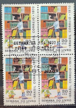 C 686 Selo Semana do Livro Literatura Educacao 1970 Quadra CBC SP