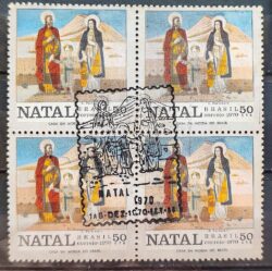 C 691 Selo Natal Sagrada Familia Religiao 1970 Quadra CBC