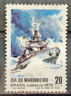 C 692 Selo Dia do Marinheiro Marinha Navio Militar 1970