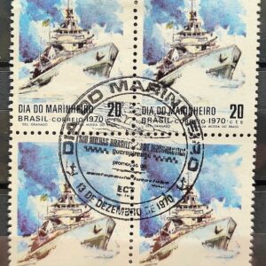 C 692 Selo Dia do Marinheiro Marinha Navio Militar 1970 Quadra CBC MH