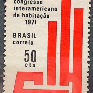 C 693 Selo Congresso Internacional de Habitacao Rio de Janeiro 1971 MH