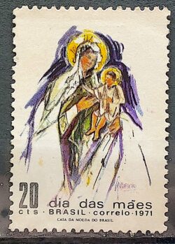 C 697 Selo Dia das Maes Datas Comemorativas Mulher 1971 MH 1