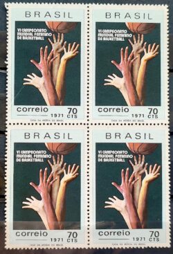 C 698 Selo Basquete Feminino Mao Mulher 1971 Quadra