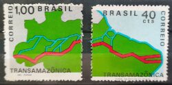 C 699 Selo Transamazonica Mapa Transporte 1971 Separados