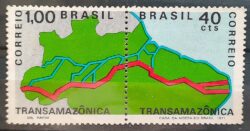 C 699 Selo Transamazonica Mapa Transporte 1971 Setenant