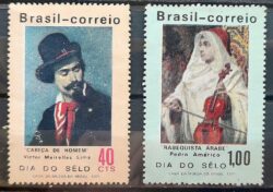 C 701 Selo Dia do Selo Arte Musica Mulher 1971 Serie Completa 1