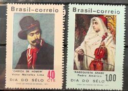 C 701 Selo Dia do Selo Arte Musica Mulher 1971 Serie Completa 2