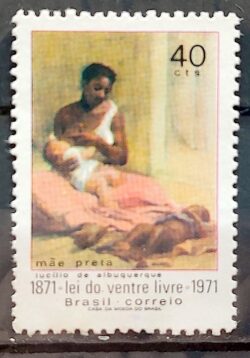 C 708 Selo Lei Ventre Livre Escravidao Mulher 1971