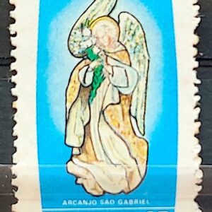 C 709 Selo Dia de Sao Gabriel Comunicacao Religiao Arte 1971 CLM 1