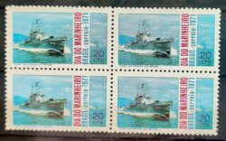 C 717 Selo Dia do Marinheiro Datas Comemorativas Militar Navio 1971 Quadra