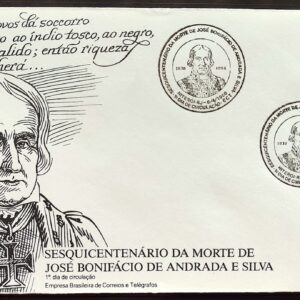 Envelope FDC 443 1988 Jose Bonifacio Marinha Independencia CBC RJ