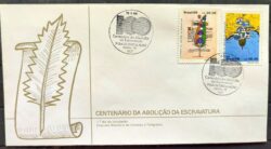 Envelope FDC 444 1988 Abolicao da Escravatura Escravidao CBC PE