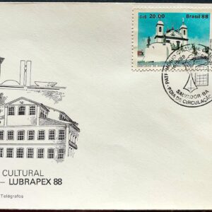 Envelope FDC 445 1988 Patrimonio Cultural da Humanidade CBC BA