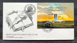 Envelope FDC 453 1988 Constituicao Federal Brasilia Congresso Nacional CBC BSB 2