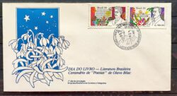 Envelope FDC 454 1988 Literatura Raul Pompeia Olavo Bilac CBC RJ