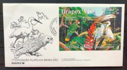 Envelope FDC 459 1988 Brapex Jureia Fauna Papagaio Garca CBC SP 2