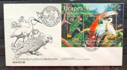 Envelope FDC 459 1988 Brapex Jureia Fauna Papagaio Garca CBC SP 6