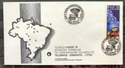 Envelope FDC 460 1988 ANSAT Satelite Comunicacao CBC BSB 1