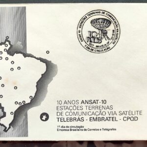 Envelope FDC 460 1988 ANSAT Satelite Comunicacao CBC BSB 1