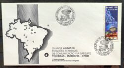 Envelope FDC 460 1988 ANSAT Satelite Comunicacao CBC BSB 3