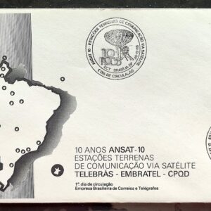 Envelope FDC 460 1988 ANSAT Satelite Comunicacao CBC BSB 3