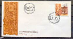 Envelope FDC 463 1989 Biblioteca Publica Bahia Literatura Educacao CBC BA 01
