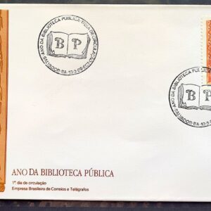 Envelope FDC 463 1989 Biblioteca Publica Bahia Literatura Educacao CBC BA 01