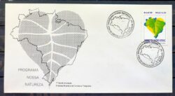 Envelope FDC 466 1989 Programa Nossa Natureza Mapa Meio Ambiente CBC BSB 02