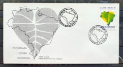Envelope FDC 466 1989 Programa Nossa Natureza Mapa Meio Ambiente CBC BSB 04