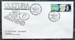 Envelope FDC 470 1989 TV Cultura Comunicacao Televisao CBC SP 03
