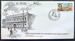 Envelope FDC 470 1989 Tobias Barreto CBC PE 03
