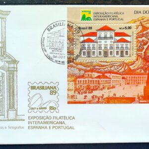 Envelope FDC 475 1989 Dia do Selo Brasiliana CBC RJ 01