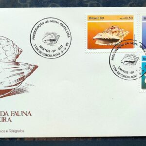 Envelope FDC 479 1989 Moluscos Conchas CBC SP 01