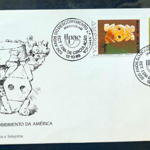 Envelope FDC 480 1989 Descobrimento da America Arte Indio CBC AM 01
