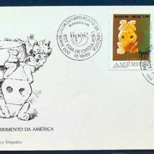 Envelope FDC 480 1989 Descobrimento da America Arte Indio CBC AM 02
