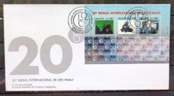 Envelope FDC 481 1989 Bienal Internacional de Sao Paulo Arte CBC SP 01