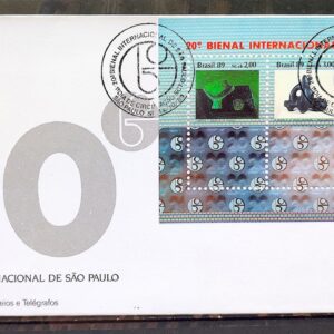 Envelope FDC 481 1989 Bienal Internacional de Sao Paulo Arte CBC SP 01