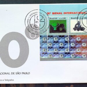 Envelope FDC 481 1989 Bienal Internacional de Sao Paulo Arte CBC SP 03