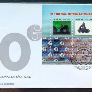 Envelope FDC 481 1989 Bienal Internacional de Sao Paulo Arte CBC SP 05