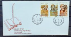 Envelope FDC 482 1989 Cora Coralina Casimiro de Abreu Machado de Assis Literatura CBC RJ 02