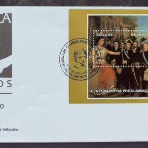 Envelope FDC 484 1989 Centenario Proclamacao da Republica Historia CBC RJ 01
